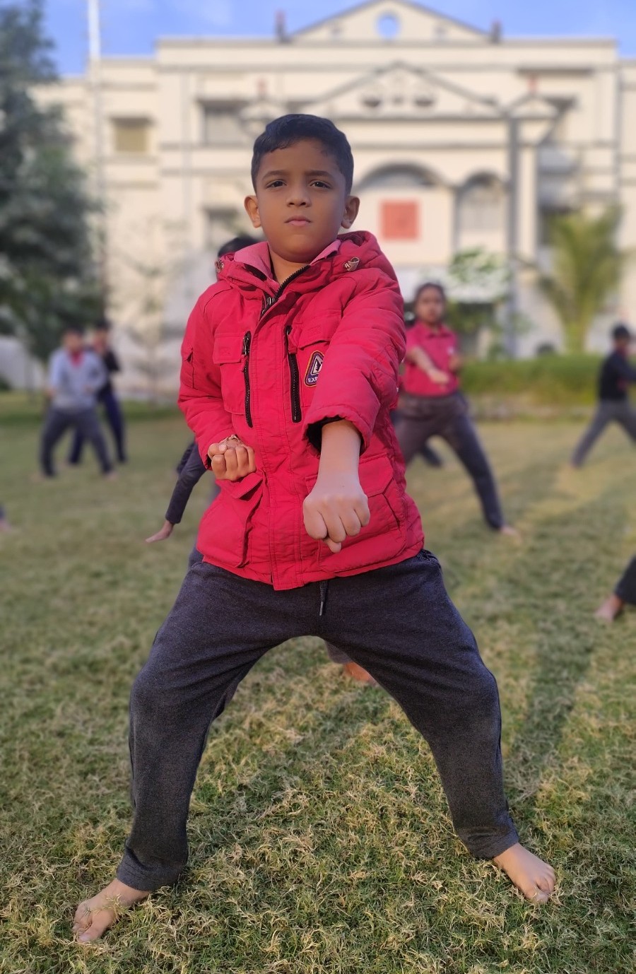 Karate training at Alpha International School Ahmedabad – martial arts for discipline and confidence